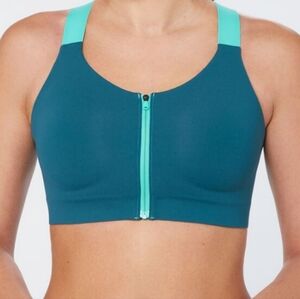 NWT Duluth Trading Women's Adjustable Bonded Zip-Front Bra 22W High Impact